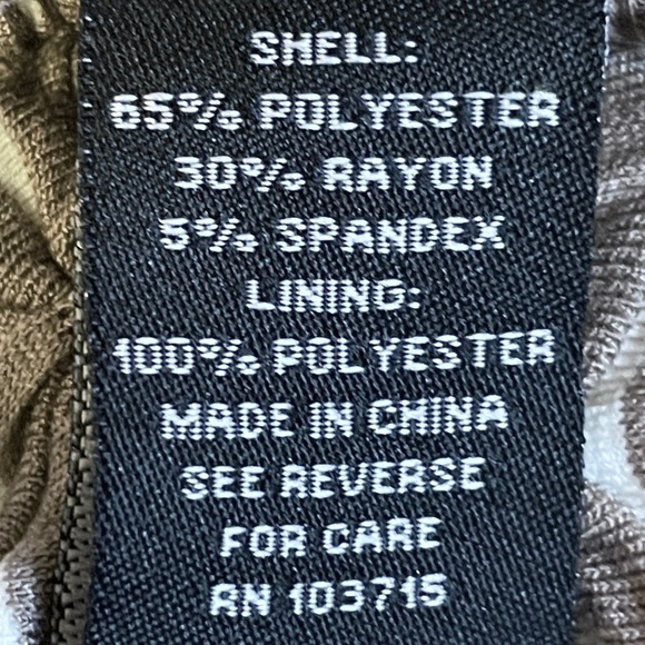 Sharagano 18W Taupe White Textured Stripe Stretch Sheath Dress Plus Size Lined - Picture 9 of 10